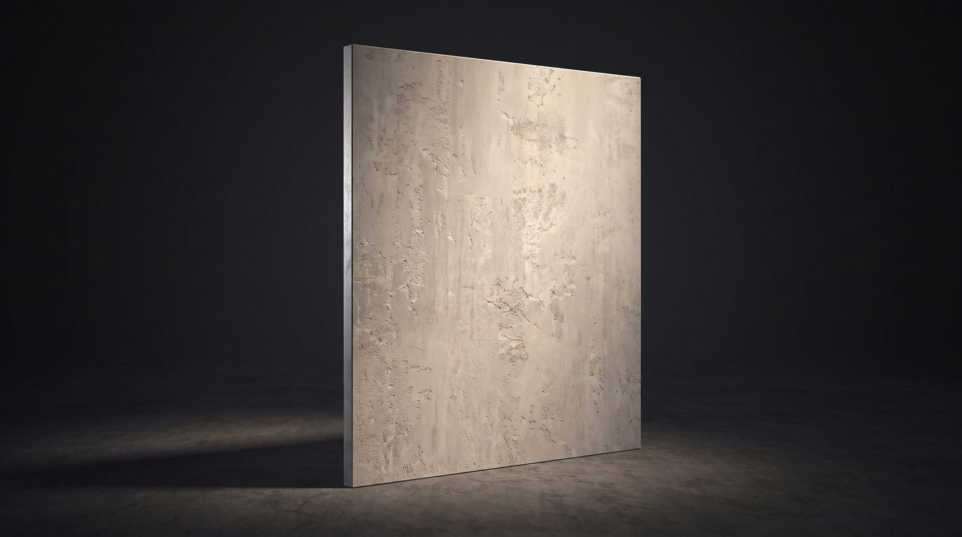 Visione di progetto: pannello anta con finitura effetto pietra chiaro della gamma cucine Domina di Michelessi Marble
