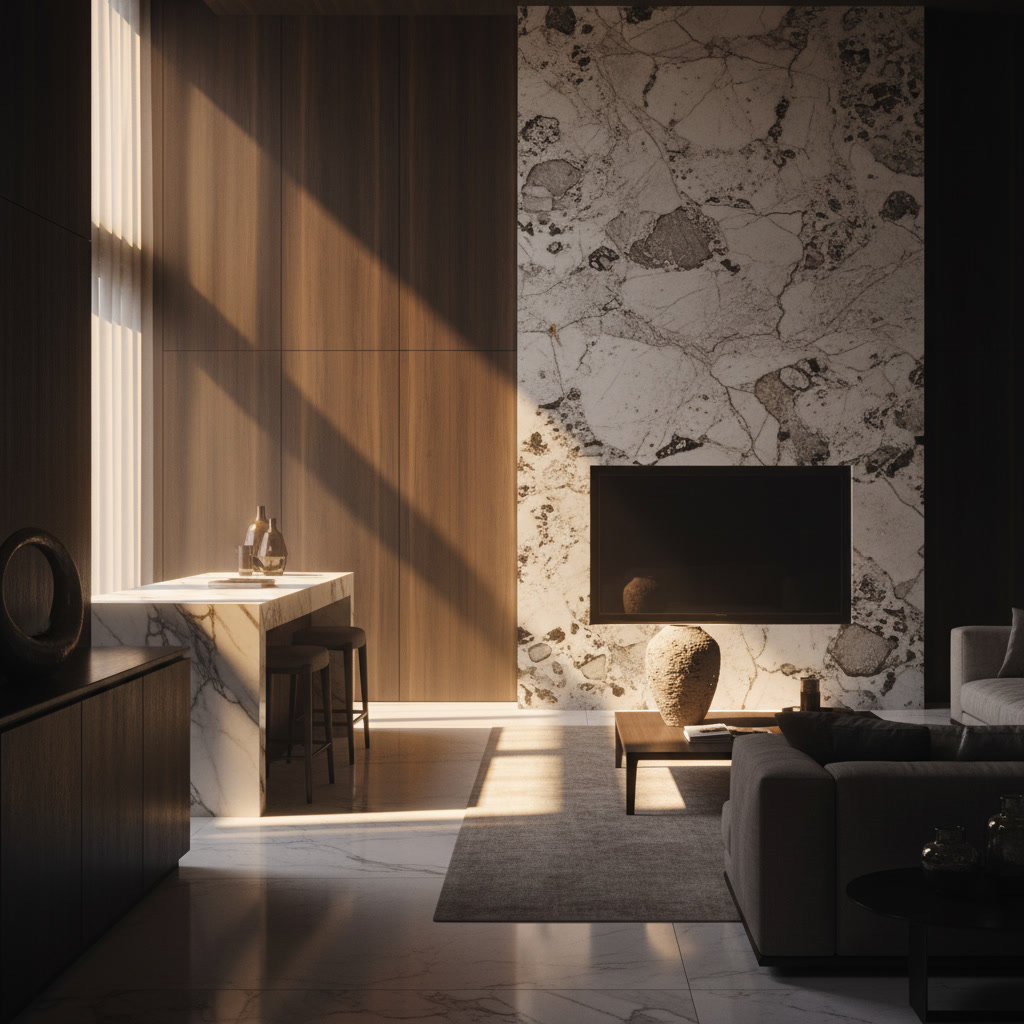Campione di finitura effetto rovere scuro quasi nero per le ante delle cucine Domina Michelessi