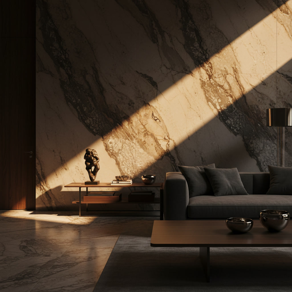 Campione di finitura nero opaco profondo per le ante delle cucine moderne Domina di Michelessi Marble