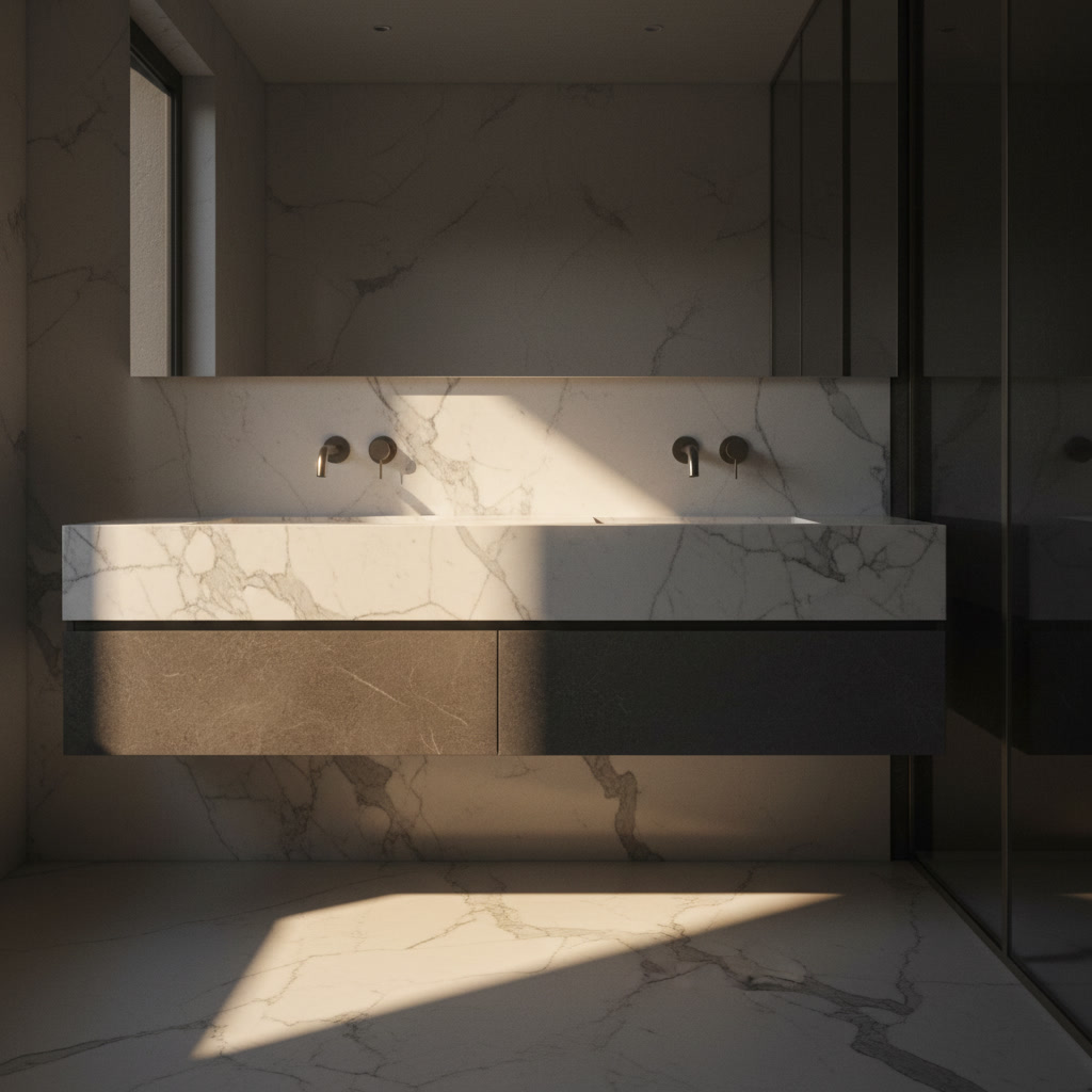 Campione di finitura laccato UV liscio lucido grigio per le ante delle cucine Domina di Michelessi Marble