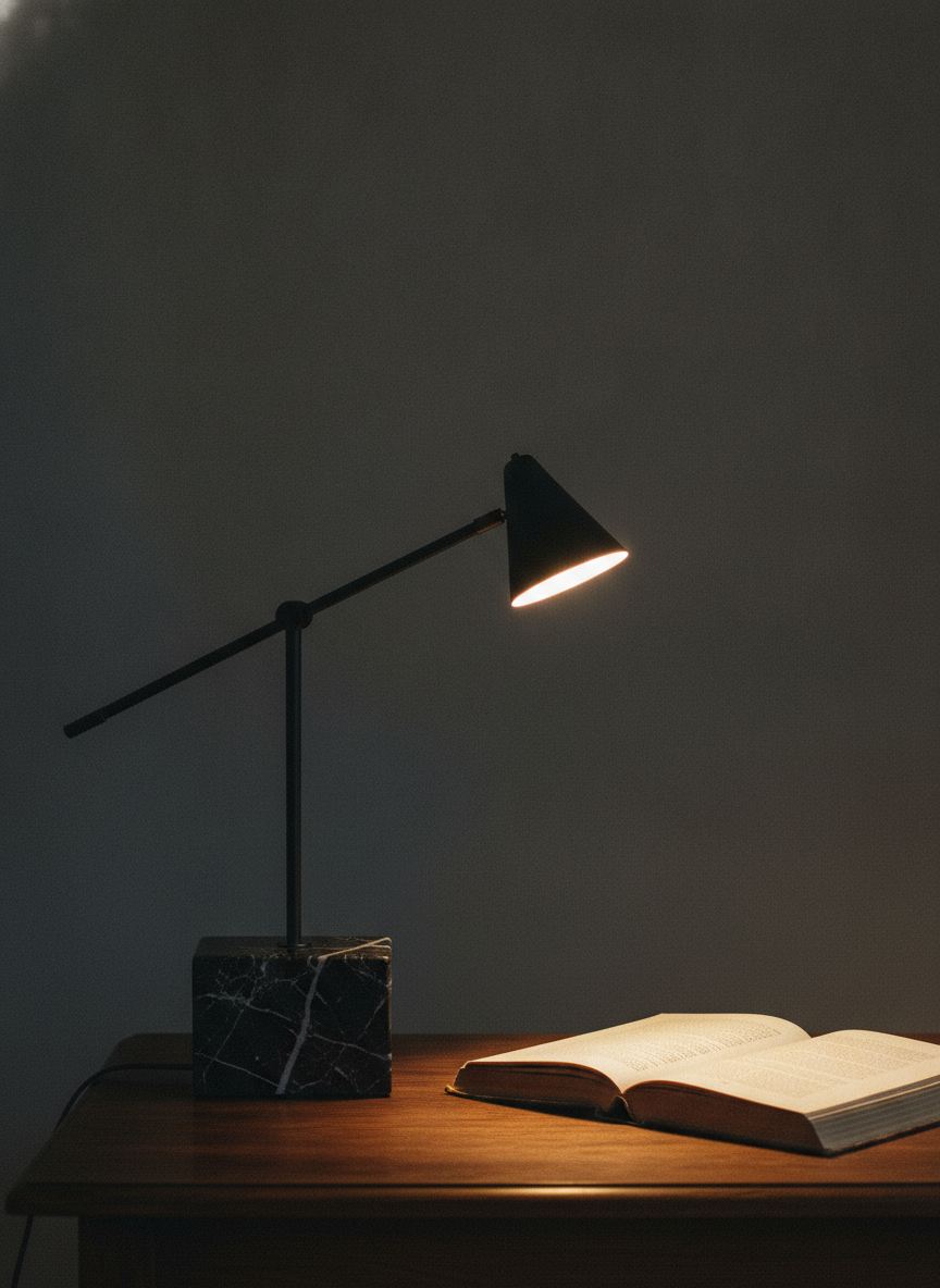 Lampada da lettura Contrappeso in marmo Nero Marquina