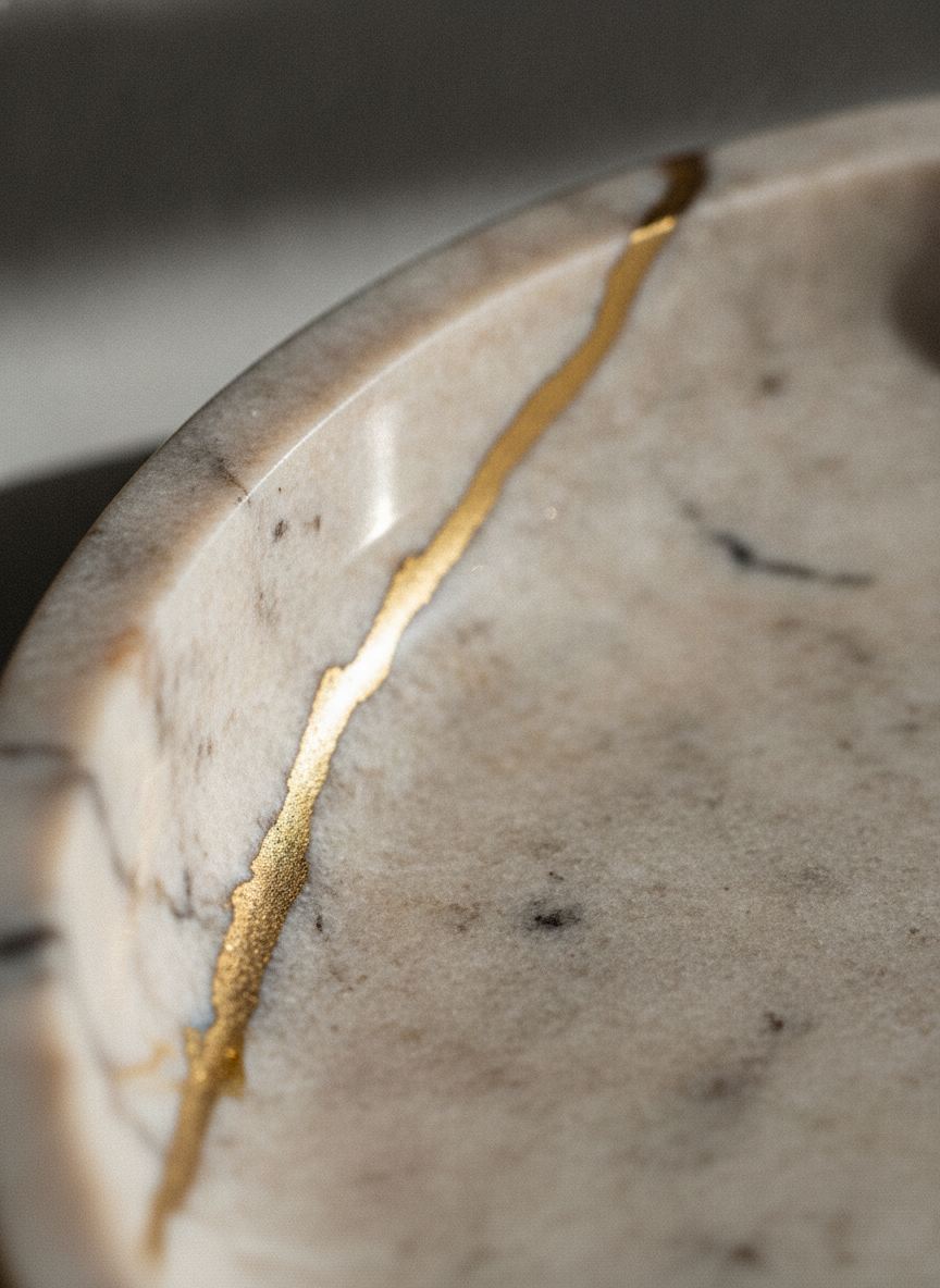 Svuotatasche Conchiglia in marmo Calacatta, dettaglio